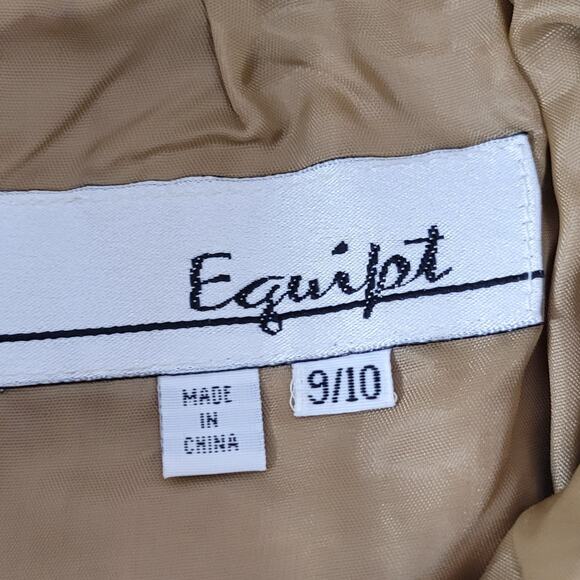 Equipt Tan Luxury Genuine Suede Leather Pleated Belted Shorts Women’s Size 9/10 - Picture 6 of 9